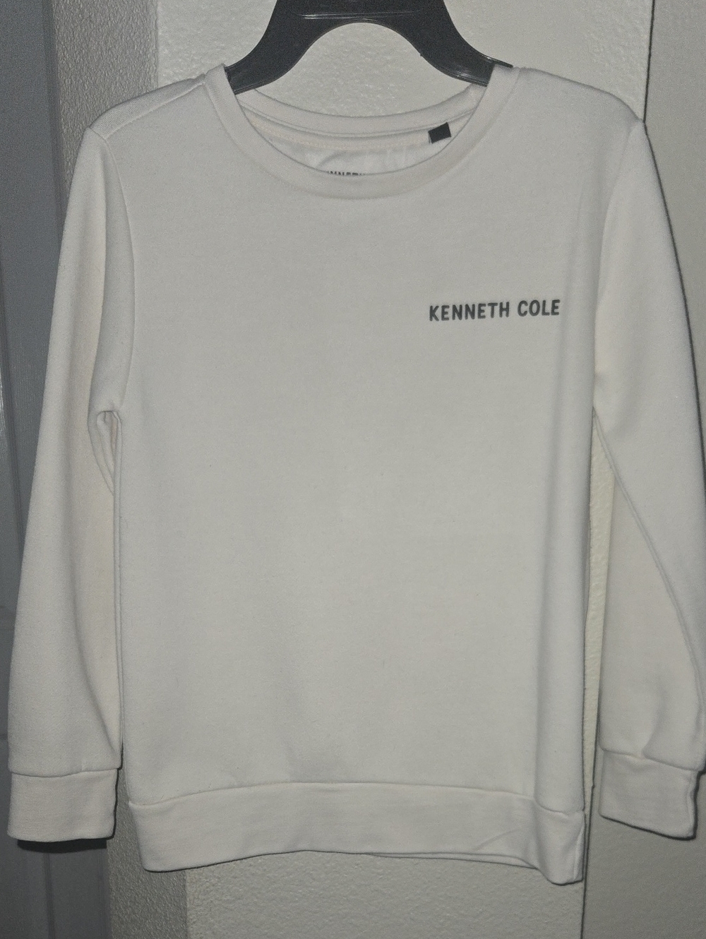 Kenneth Cole Off-White Crewneck Sweatshirt with Logo